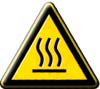 Warnung vor heisser Oberfläche