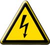 Warnung vor gefährlicher elektrischer Spannung